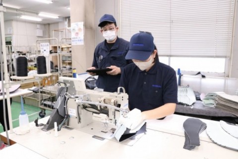 縫製工程の品質確認指導